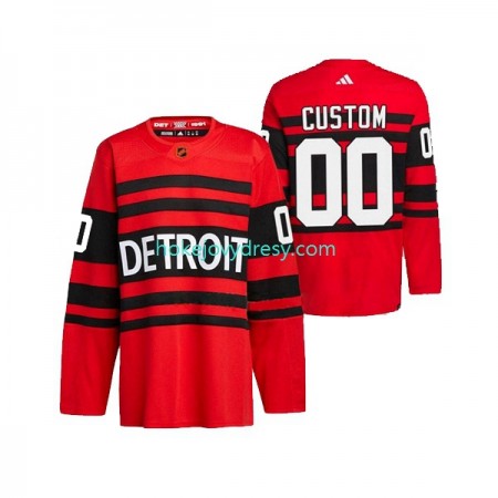 Pánské Hokejový Dres Detroit Red Wings Personalizované Adidas 2022-2023 Reverse Retro Červené Authentic